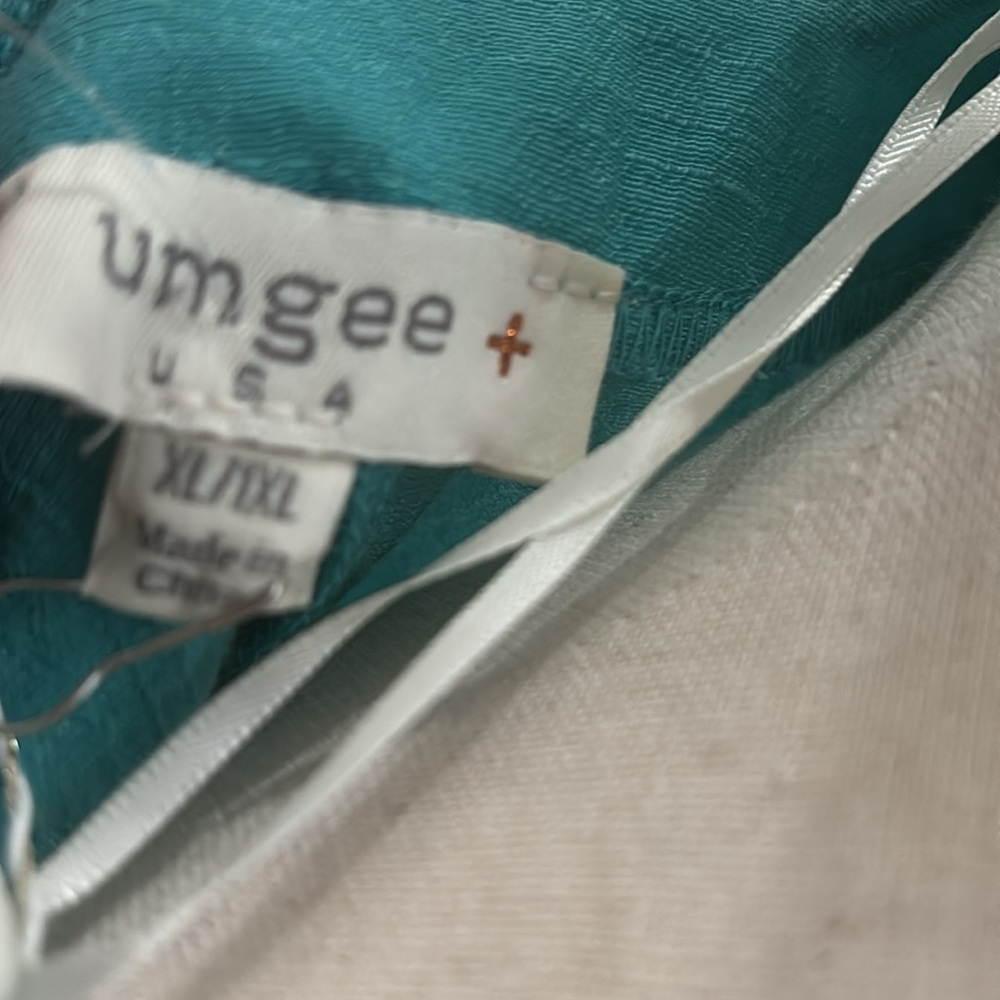 Umgee Beach Bathing Suit CoverUp Aqua Teal Vacation CoverUp Swim Style NWOT Fin… - Picture 3 of 8